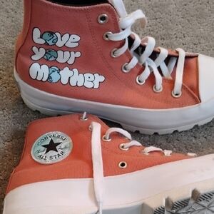 Converse  High-Top Sneakers - Coral. Women's 8